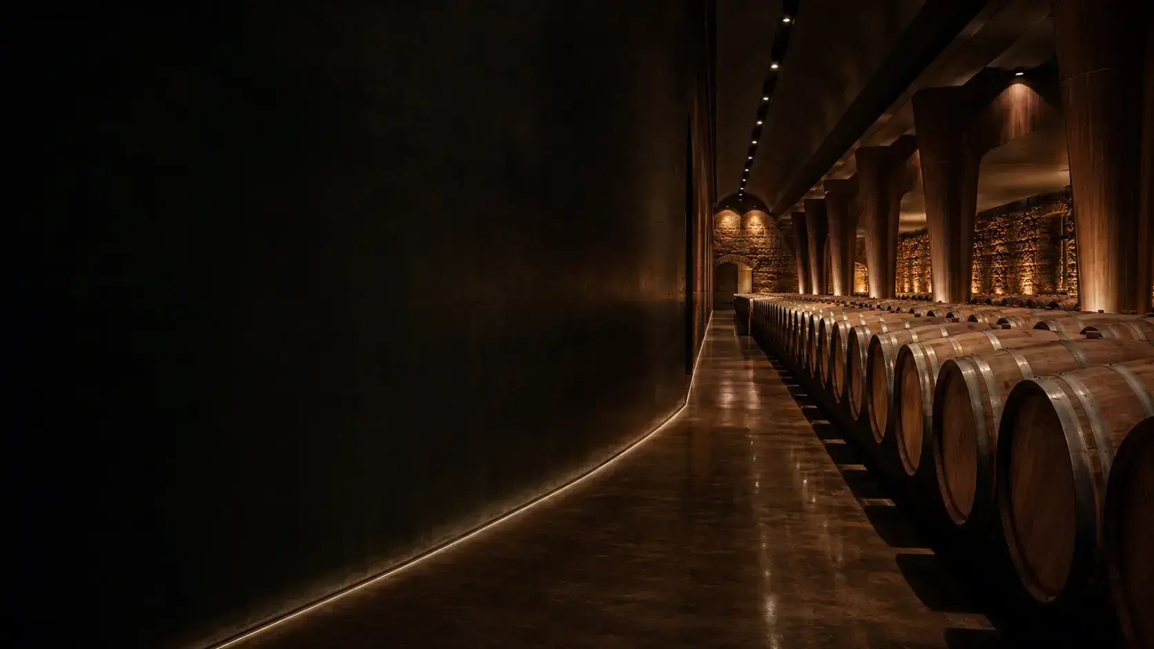 Pouring wine in the winery, checking against estate data